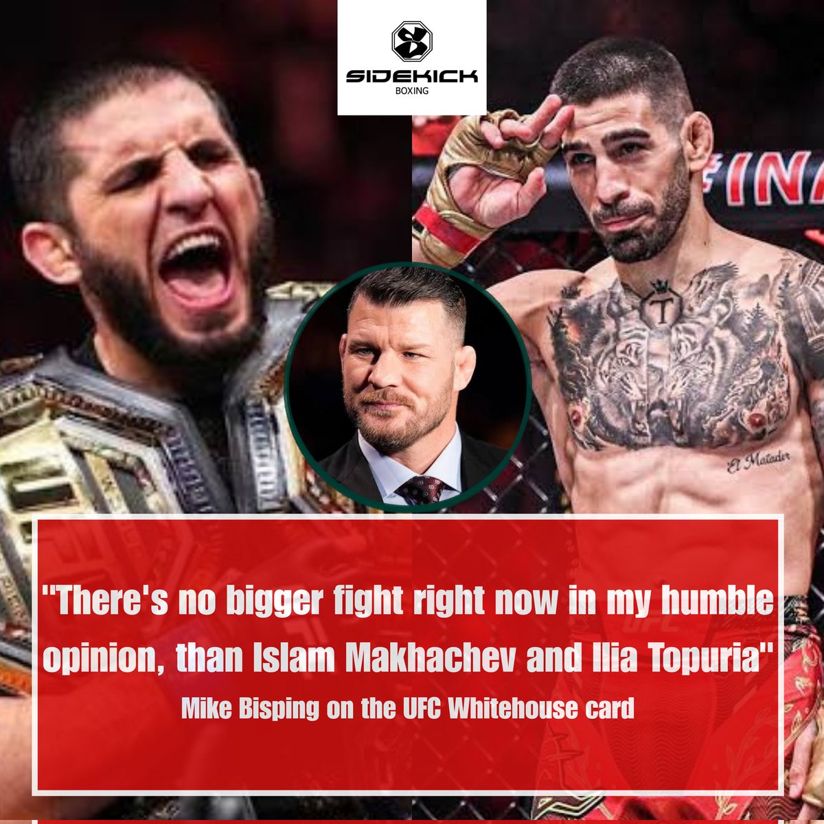 Mike Bisping says his favourite fight has to be Islam Makhachev vs Ilia Topuria 👀🔥 Who you got? 🥊💭