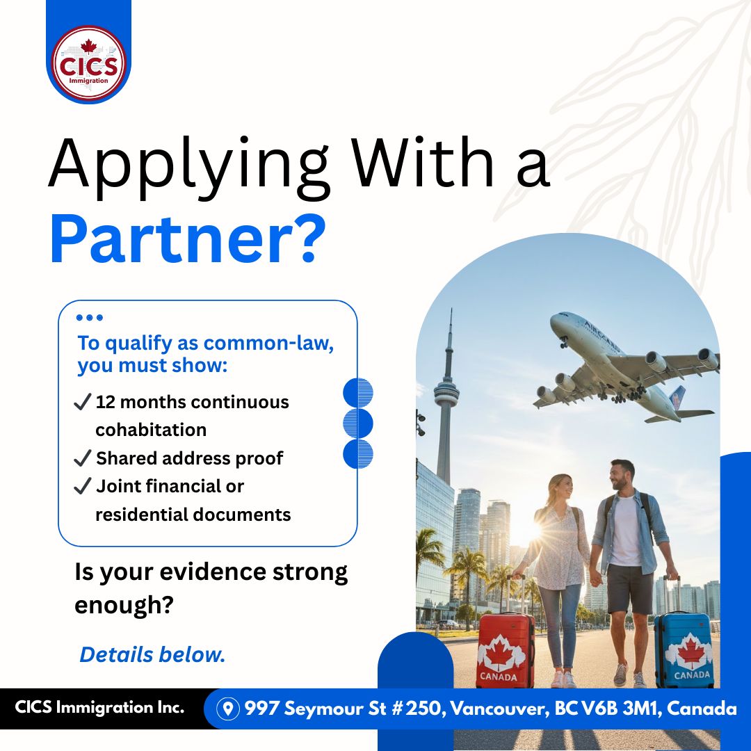 Short trips may be acceptable — but the cohabitation must be continuous and clearly documented.

Unlike marriage, common-law status must be proven with evidence. Weak documentation can lead to delays or concerns about misrepresentation.

#CommonLaw #CanadaPR #ExpressEntry