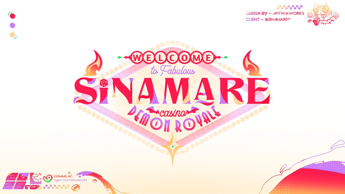 🍑꒱· VTUBER LOGO DESIGN ·
  𔓕 ⠗ Designed for — <a href="/Sinamare0/">Sinamare</a>

～ I think this is my first time going deeper into casino aesthetics, and I found it to be such a nice theme to work with! tysm for the trust🧡  :›

  · ♥︎ + ↻ helps a lot! · ～