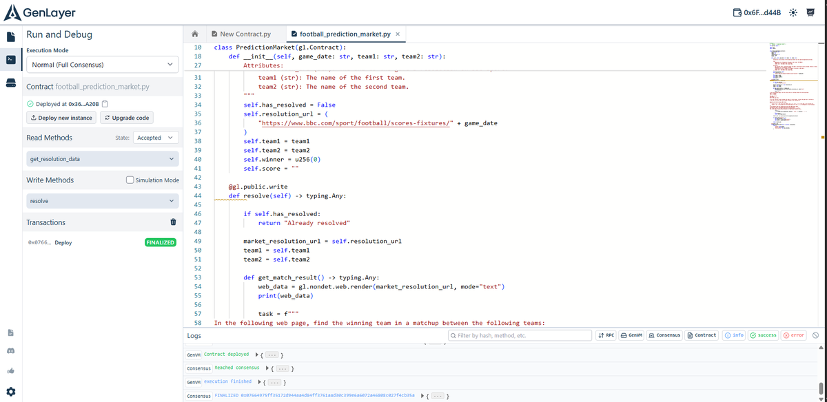 inidexx's tweet photo. Just deployed my first contract on @GenLayer 

proof of contribution. https://t.co/CKcTdApu8F