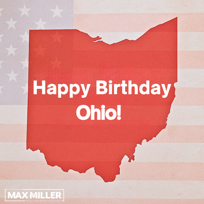 Happy 223rd to the great state of Ohio! Ohio leads the way!