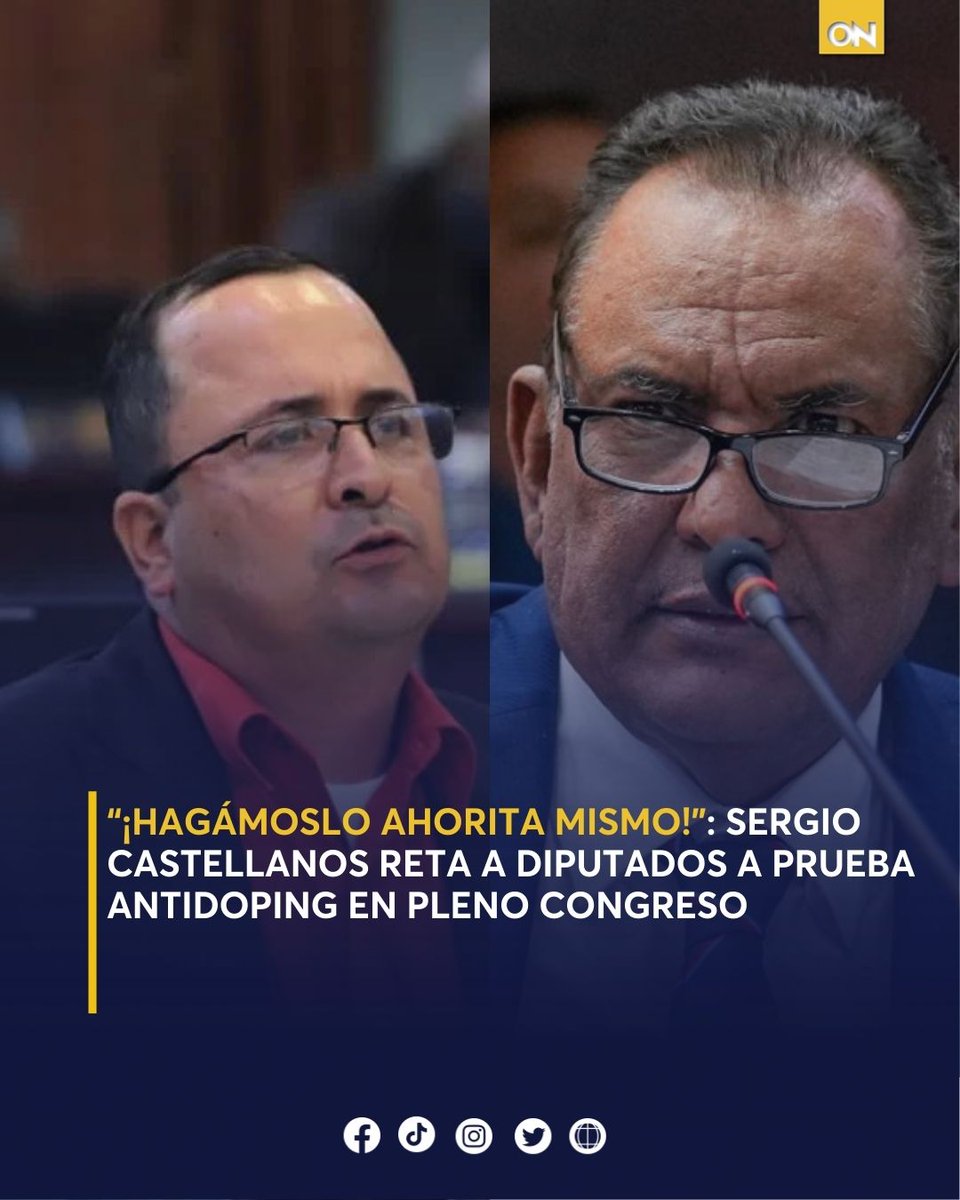 11_Noticias's tweet photo. 🟡|  ¡Aprobada la moción! El CN respaldó por unanimidad la propuesta de realizar pruebas antidoping a los diputados. ¿Quiénes aceptarán el reto? 🤔

Todos los detalles aquí: 👇 https://t.co/qTp2aGzJHE

#CongresoHN #Antidoping #DiputadosHN https://t.co/Exep3iNfr6