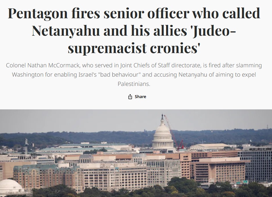 He dared to criticize the real owners of the Pentagon.