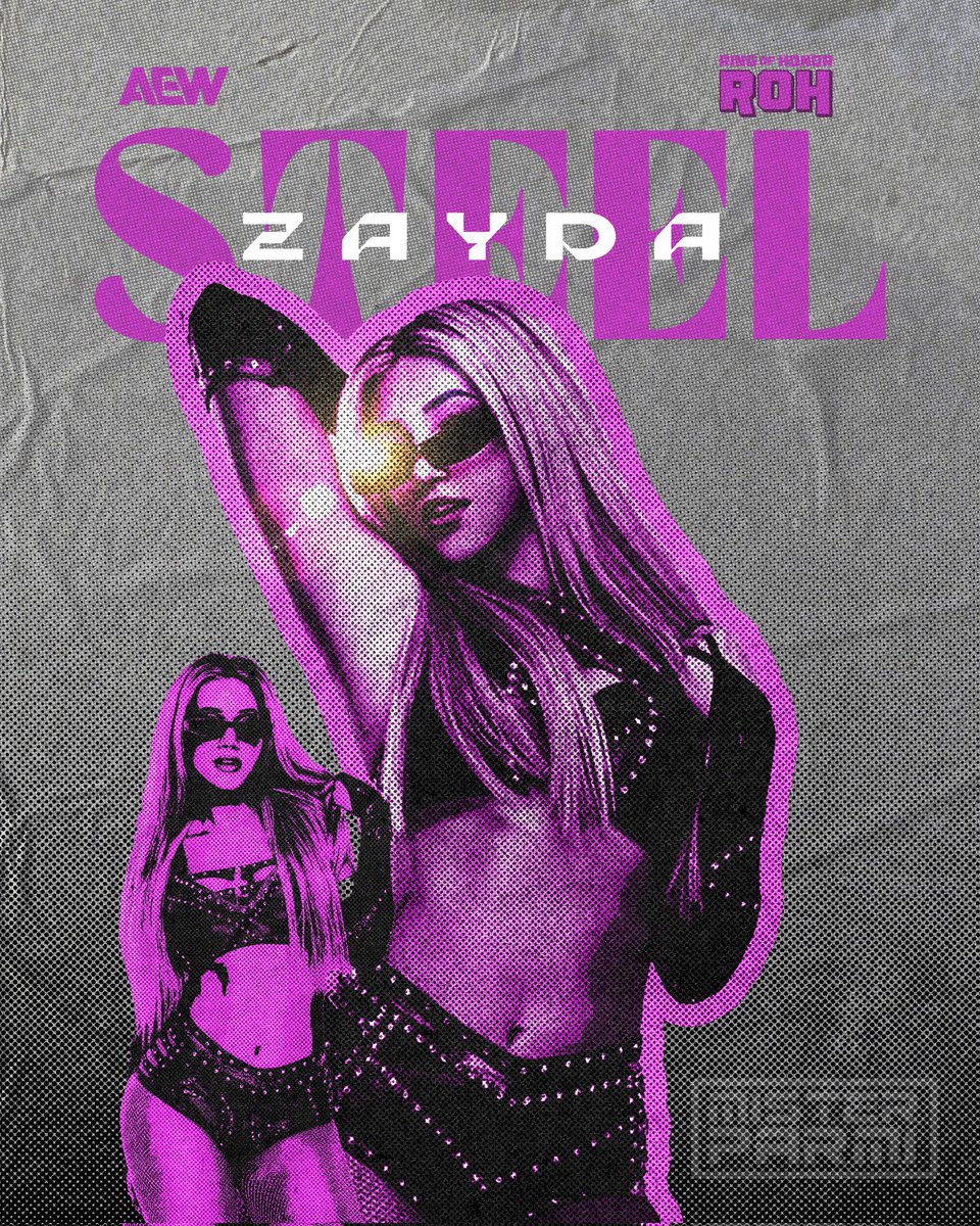 MisterParmi's tweet photo. ZAYDA STEEL | 02.26.26
.
.
.
#posteredit #digitalart #aew #ringofhonor #zaydasteel @ZaydaSteel @AEW @ringofhonor https://t.co/uUCae832w2
