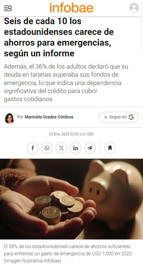 k4iko's tweet photo. @InformaCosmos Teniendo en cuenta que 6 de cada 10 estadounidenses no tiene ni 1.000 dólares para emergencias, tampoco está tan mal la mujer. https://t.co/mm7PhrNMUU