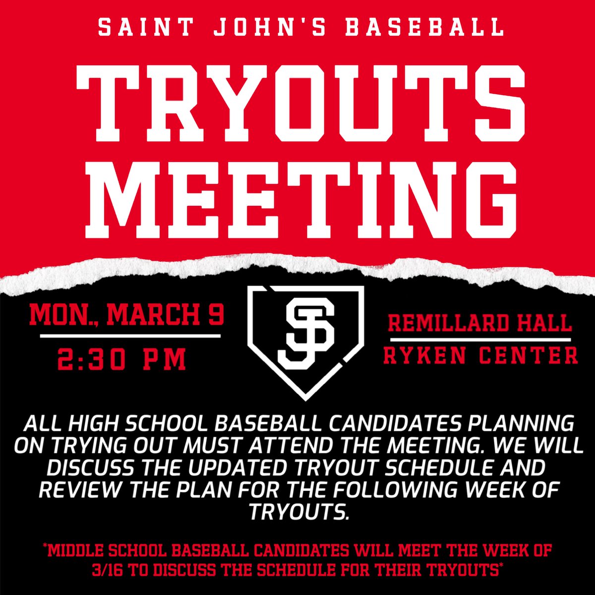 Saint John's HS Pioneers Baseball tweet media