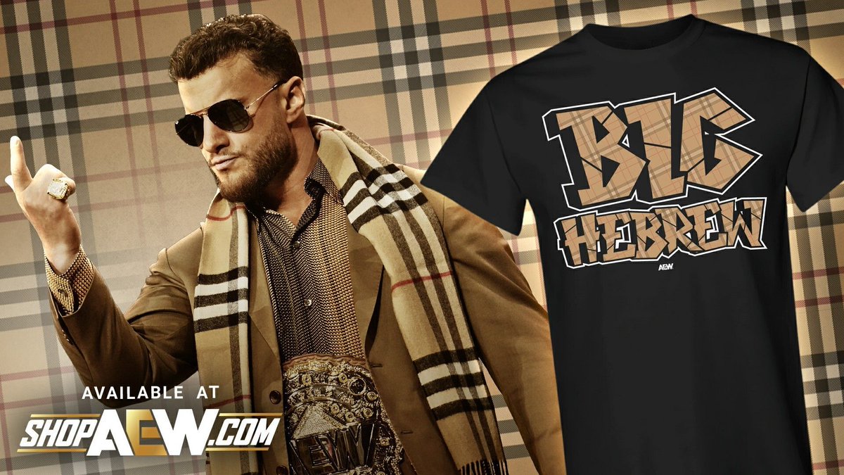 🗣️ "BIG HEBREW"!

AEW World Champion <a href="/The_MJF/">Maxwell Jacob Friedman™️</a>'s new shirt is available NOW at <a href="/ShopAEW/">ShopAEW.com</a>!