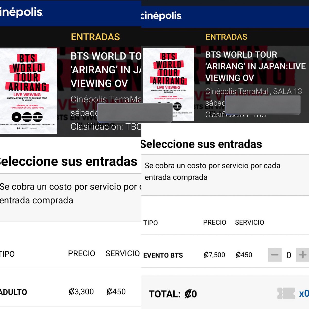 Maes la favorita de Dios 🤣🤣compré entradas para ver a los mierdosos y alguien puso el precio mal y ya lo arreglaron... Paloma pagó ₡3750 💅es una lástima con el Josué