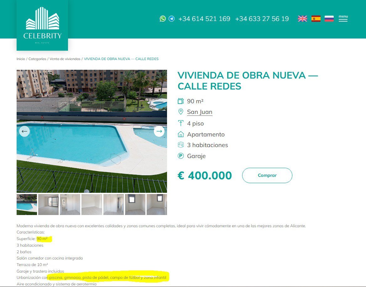 Nuevo escándalo de las VPO de Alicante, decenas de cargos del PP y familiares han sido beneficiados.
Muchos para especular, hay un tercio de los pisos sin nadie empadronado y anuncios de venta y alquiler ya borrados.
Pero este anuncio es publico ahora, dirigido al mercado ruso.