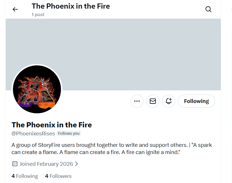 BrentWrightArt's tweet photo. Head on over and give @PhoenixesRises account a follow. It's an account @DylanDeville and I will be running, sharing writing tips and quotes along with Dylan's usual greeting messages, and sharing our Wattpad stories. https://t.co/z62MLeSOp1