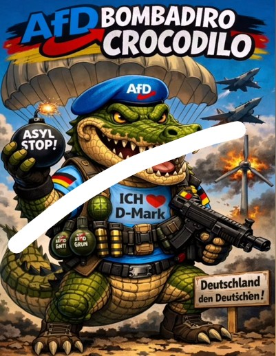 Dings sag they pratikentens mal they soll so ein ki bild machen wie die afd ist, aber nicht zu hitler weil wir müssen so tun als wäre das rr von denen.