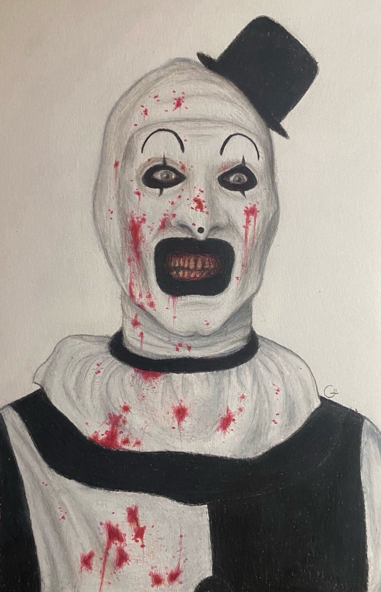 gryphicx's tweet photo. art the clown drawing i did a while back https://t.co/iQv8gTQiVO