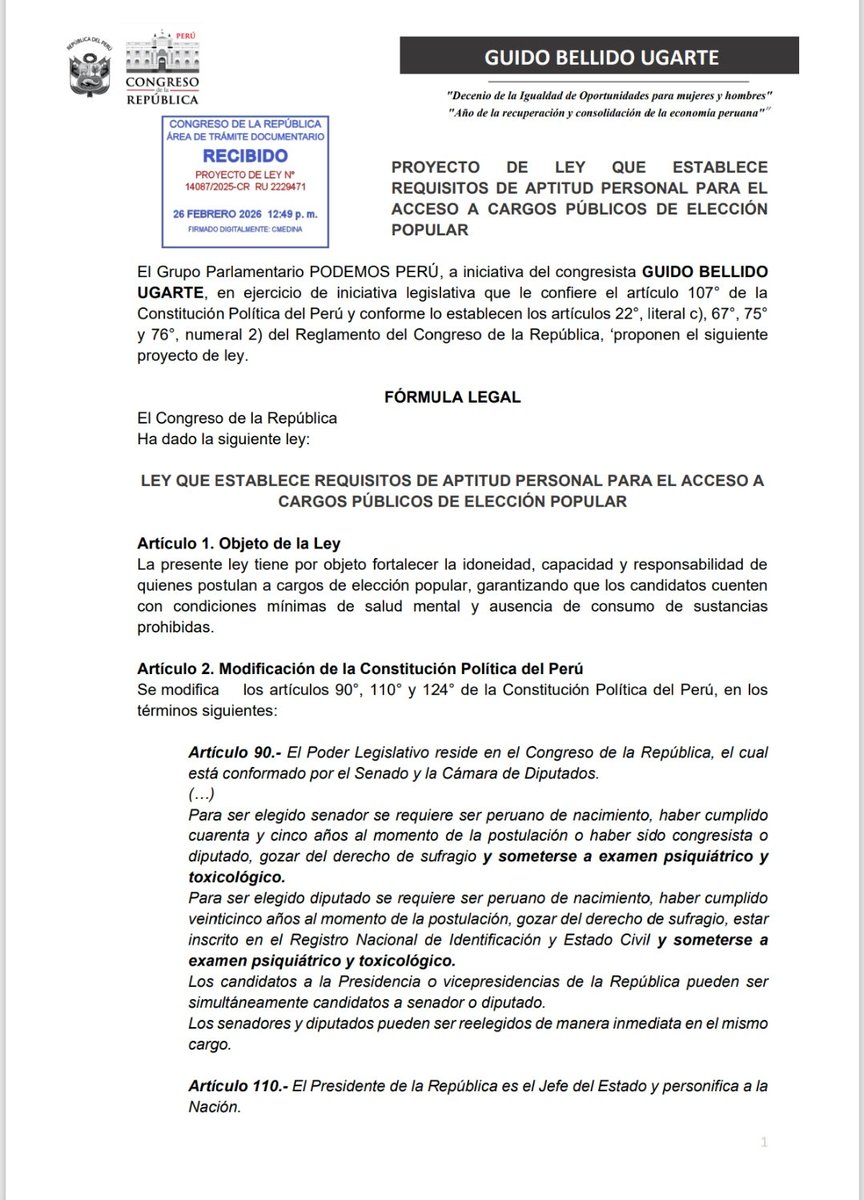 Guido Bellido Ugarte tweet media