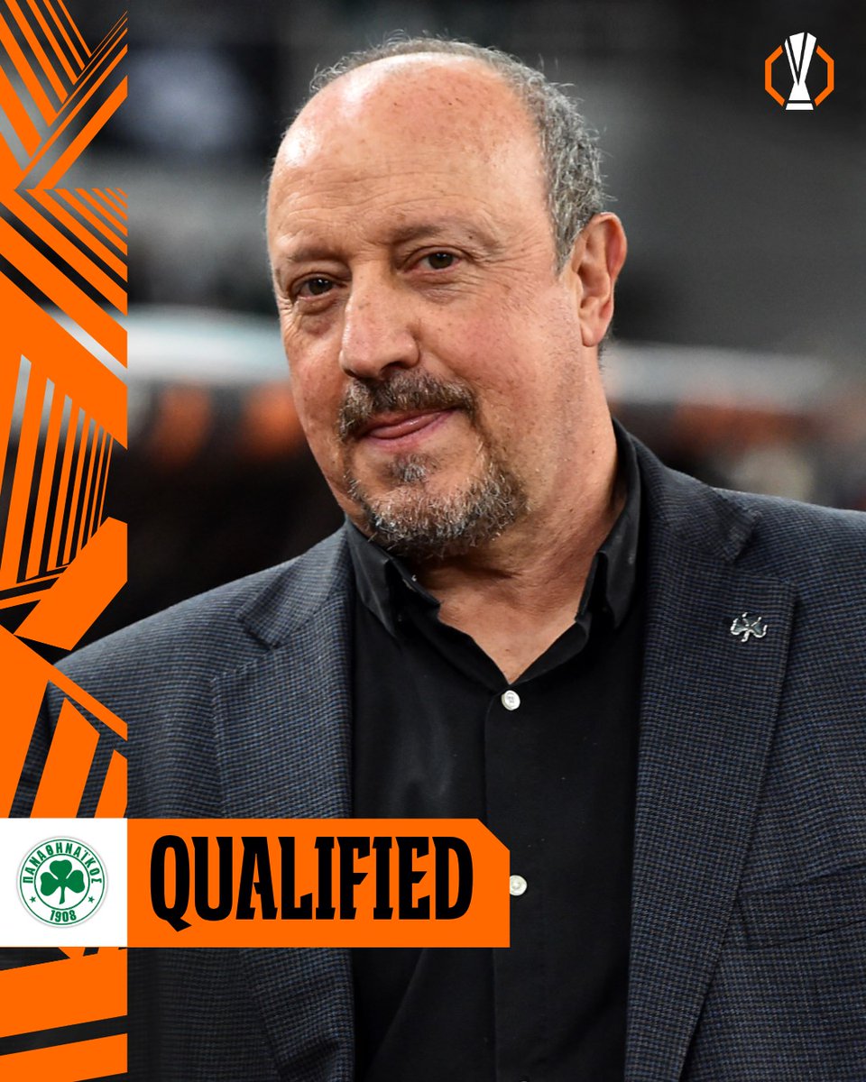 Rafa Benítez and Panathinaikos are through to the round of 16 ☘️

#UEL