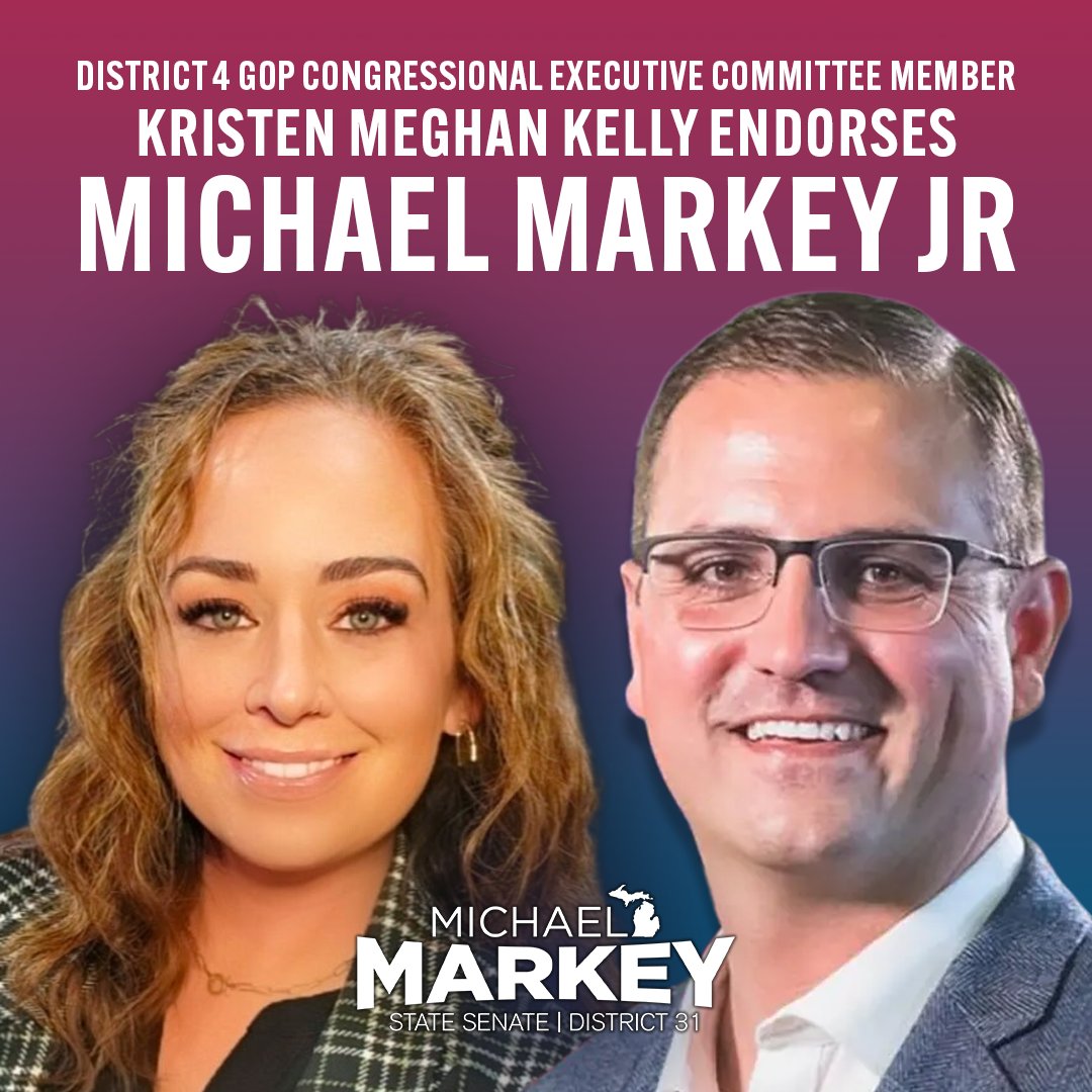 " I am thrilled to fully support Michael Markey for State Senate, District 31. In a divided political climate, Michael has proven himself to be a unifier who values open dialogue with the grassroots and all stakeholders in the community. His background in finance gives him the