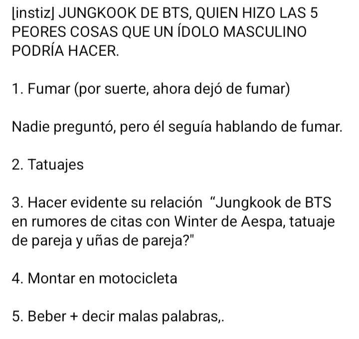 Entonces si yo fuera idol estaría más que cancelada en Corea