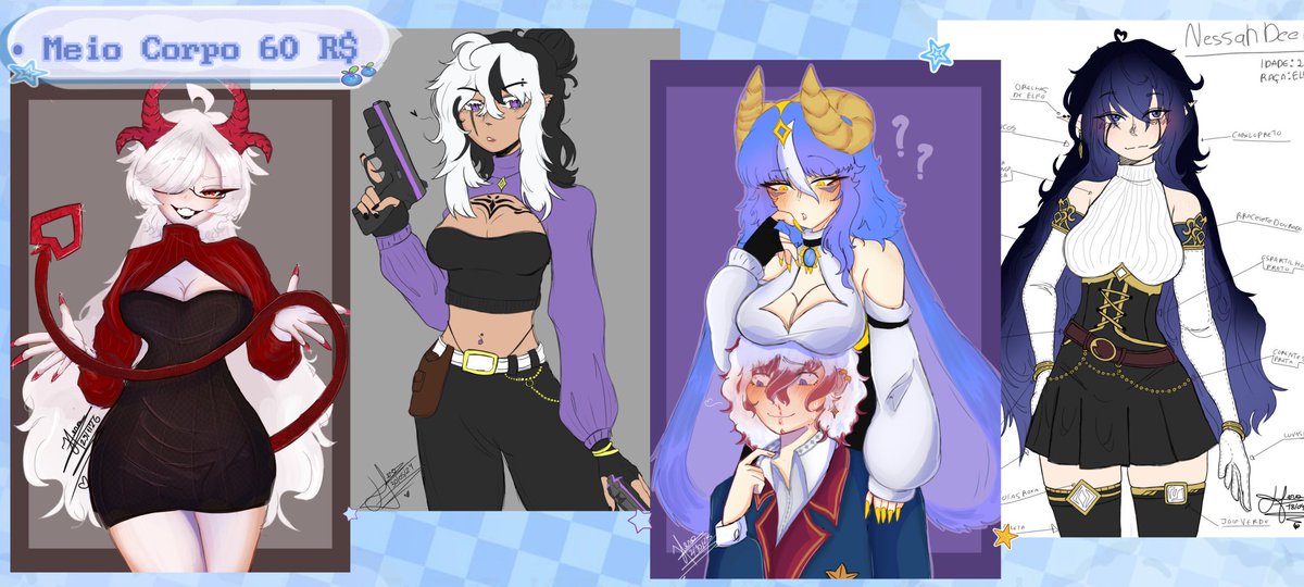 HerozinOfc's tweet photo. ✅ Eu faço

• OC's
• Fanarts
• Banners
• Chibi
• Cartoon
• SFW
• Casal
• PNGTuber (Chibi / Anime)
• Concept Art https://t.co/t9v3VT3oiP