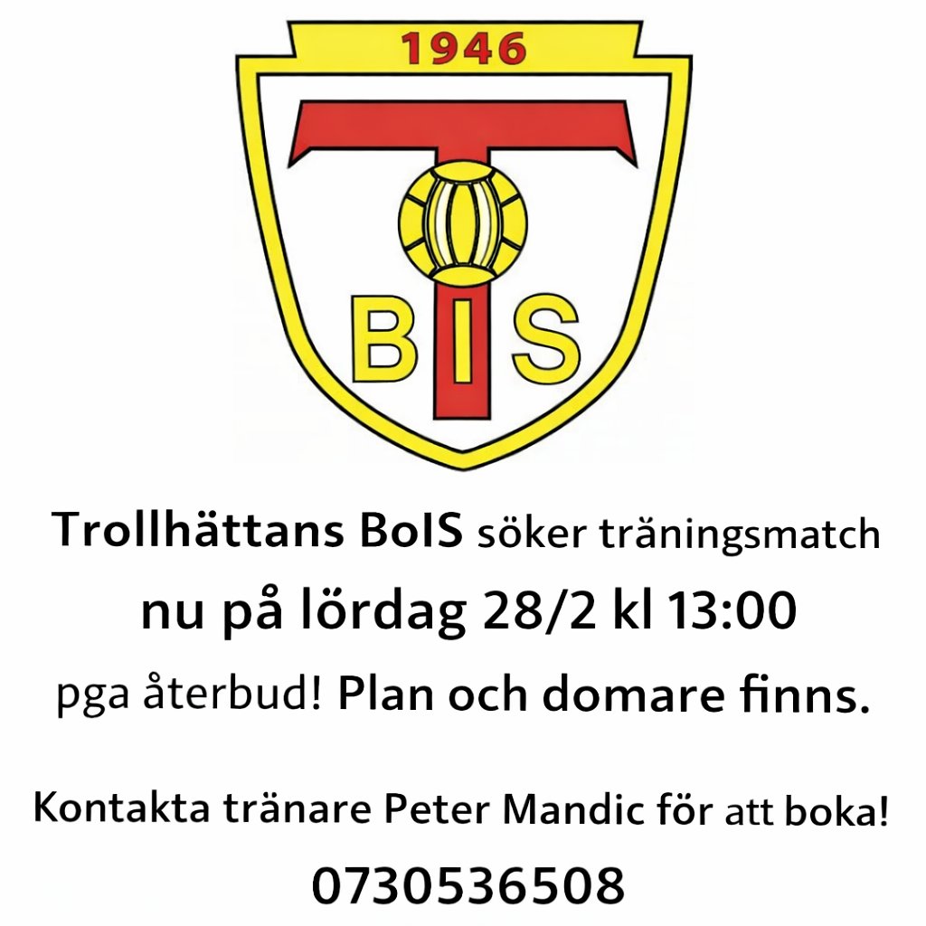 Trollhättans BoIS tweet media