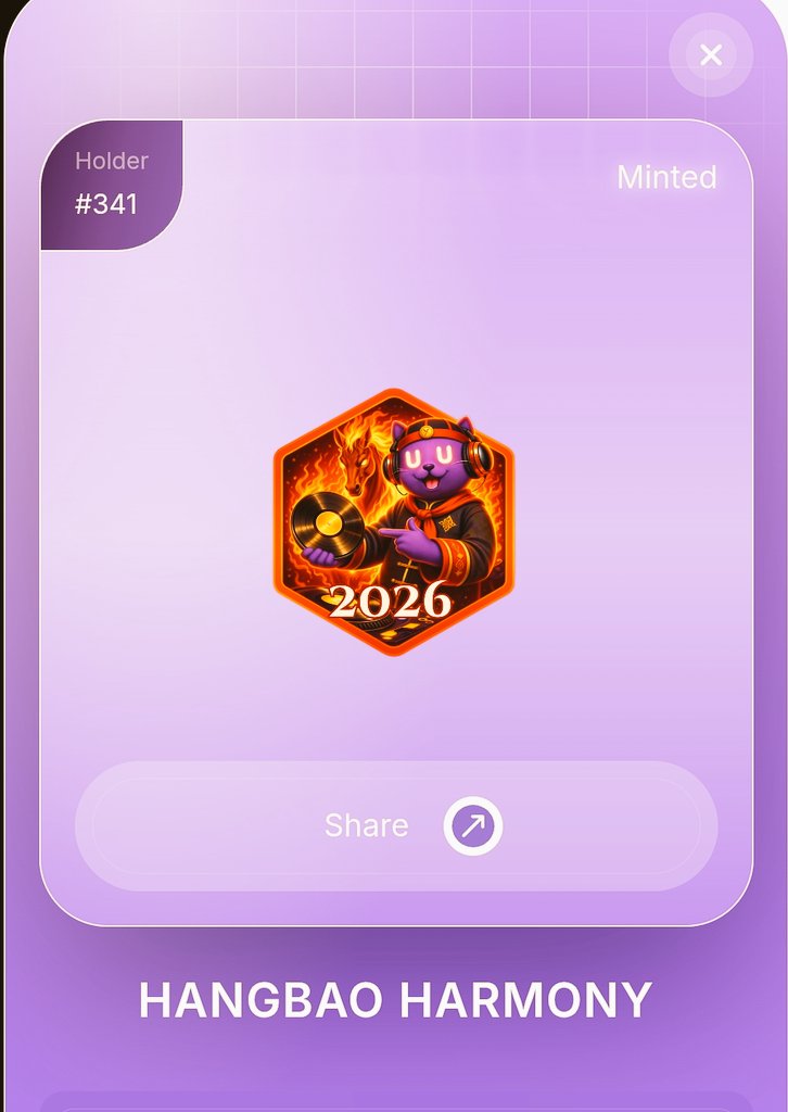 Finally have earned this beautiful badge today ✋ 

This badge celebrates Chinese New Year 2026 in collaboration with <a href="/BeatXswap/">BeatSwap</a> X <a href="/foruai/">ForU AI | ฅ^◡ ⩊ ◡^ฅ</a>

 Awarded to community members who participated in the limited-time festive campaign, it marks your involvement in this special seasonal