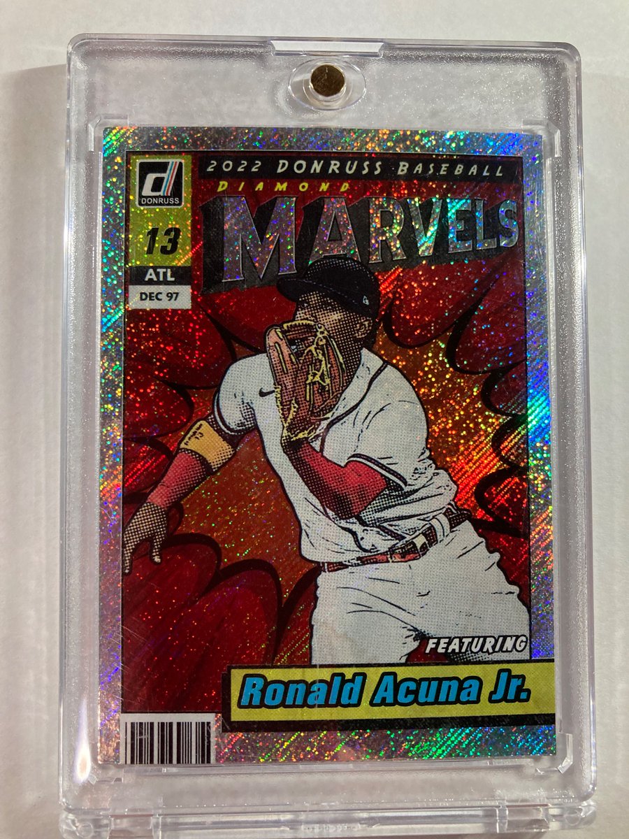 1218Sports's tweet photo. 🎁Appreciation Day Giveaway🎁

Winner Announced Monday

🔥Ronald Acuna Jr Donruss Diamond Marvels #Braves

To enter
1. Follow
2. Retweet
3. Like https://t.co/jpJrdif7Dz