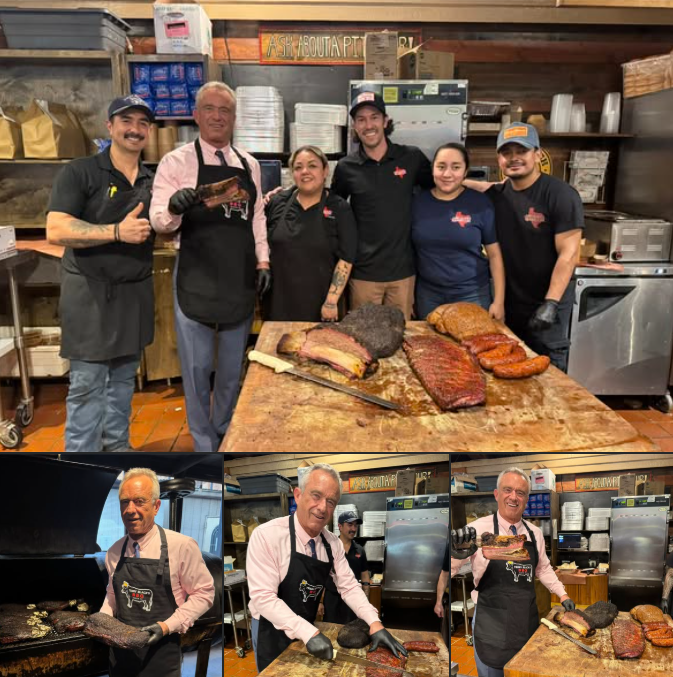 CryptoServiced's tweet image. Robert F. Kennedy Jr: 
"First stop on my national BBQ tour, I visited Terry Black’s to EAT REAL FOOD."