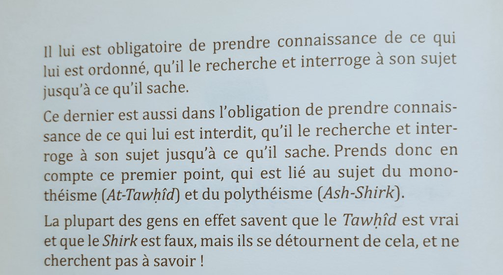 oum_s1's tweet photo. • Si l'homme sait qu'Allah -qu'IL soit glorifié  et exalté- lui a ordonné le monothéisme et interdit le polythéisme (...) : https://t.co/KZVORhVXv7