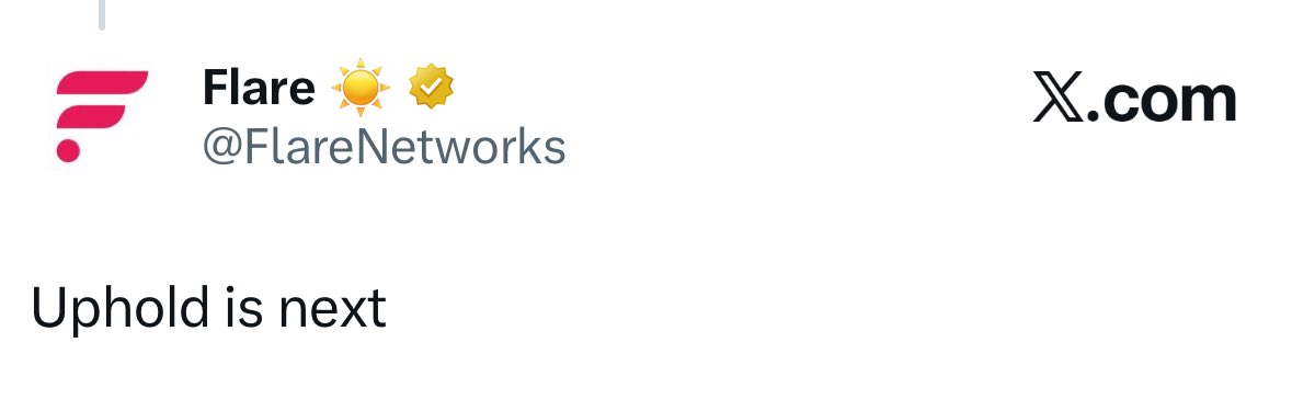 🚨BREAKING: FLARE CONFIRMS UPHOLD Is NEXT to Enable XRP YIELD 🤯🔥

Just hours after launching native $XRP yield access in Xaman, <a href="/FlareNetworks/">Flare ☀️</a> replied to me confirming:  “Uphold is next.” ✅🥳

This means $XRP holders on <a href="/UpholdInc/">Uphold</a> will soon be able to EARN YIELD on their $XRP