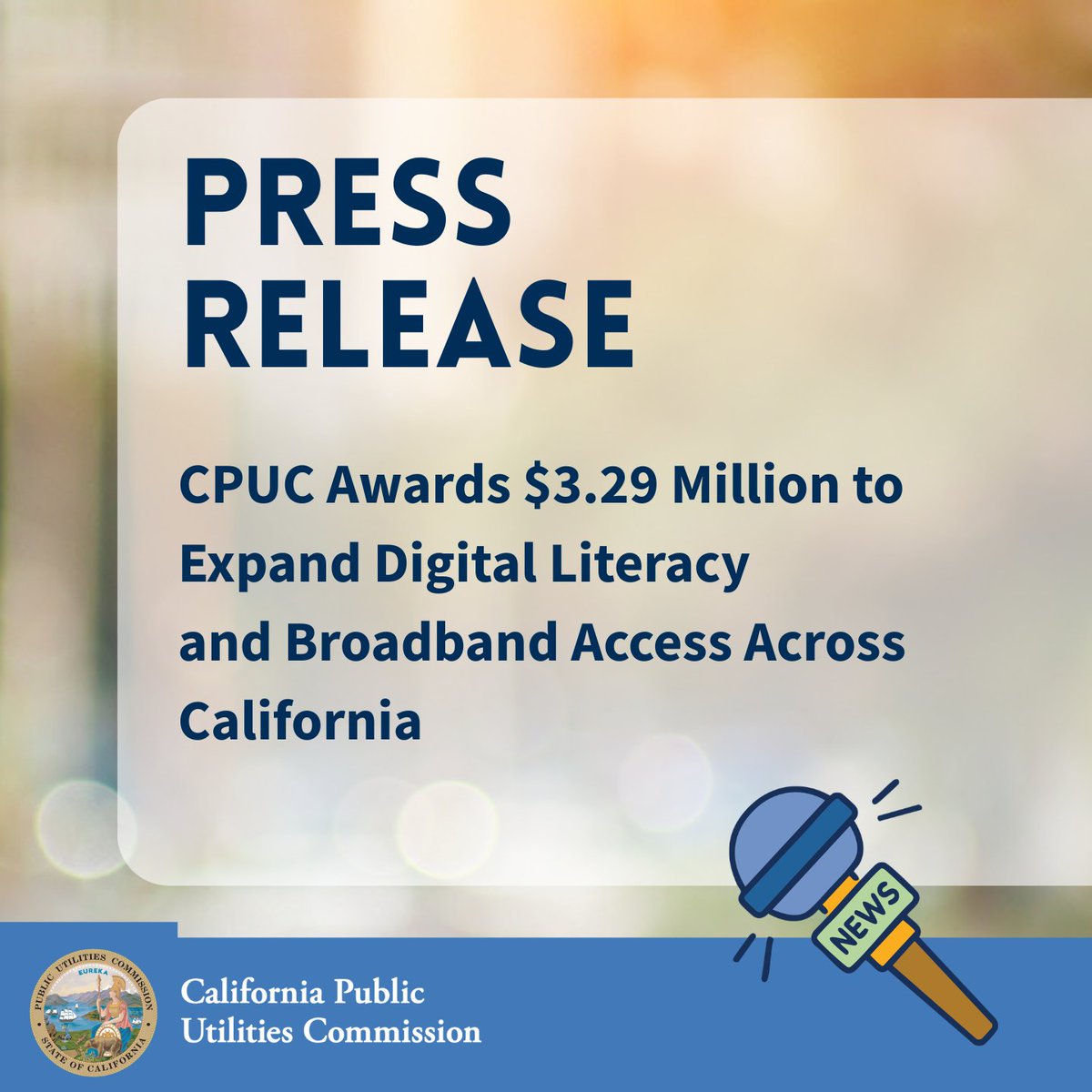 californiapuc's tweet image. We approved $3.29M to expand digital literacy &amp;amp; broadband access across CA. 21 projects will help 16,000+ Californians get connected.
Read more: docs.cpuc.ca.gov/PublishedDocs/…
#BroadbandForAll #DigitalEquity #CASF