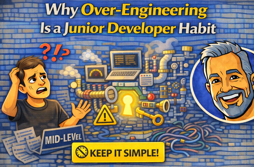 detectnix's tweet photo. Why Over-Engineering Is a Junior Developer Habit 

Over-engineering isn't a skill. It's a defence mechanism

Watch the full lesson below 👇
https://t.co/hoxdMAkqLc

#SoftwareEngineering #juniordeveloper #careeradvice #100DaysOfCode #codeinpublic https://t.co/rYTEoAJ9Au