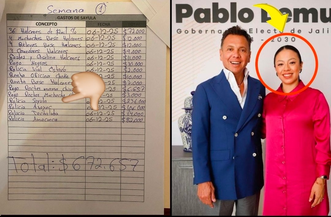 #ULTIMAHORA
🚨 CONFIRMACIÓN BOMBA:

Aparece la Policía de Jazmín Carrión, alcaldesa de MC en Sayula, Jalisco en la NOMINA de El Mencho.

Ahora se entiende porque Lemus y Movimiento Ciudadano nunca tocaron ni con el pétalo de una rosa al CJNG...