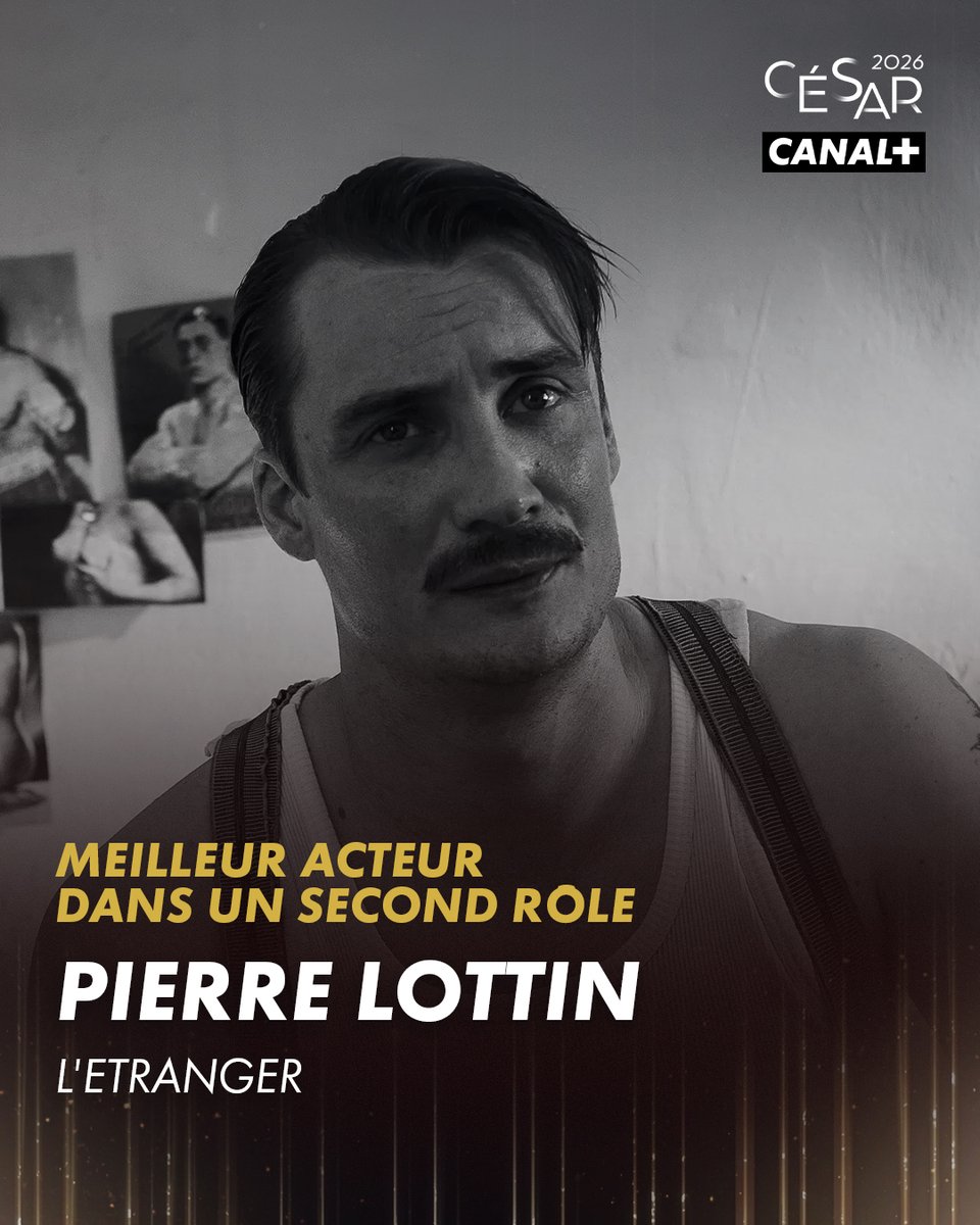 Le César 2026 du meilleur acteur dans un second rôle est attribué à Pierre Lottin pour le film L'Etranger de François Ozon

Le film sera prochainement disponible sur CANAL+