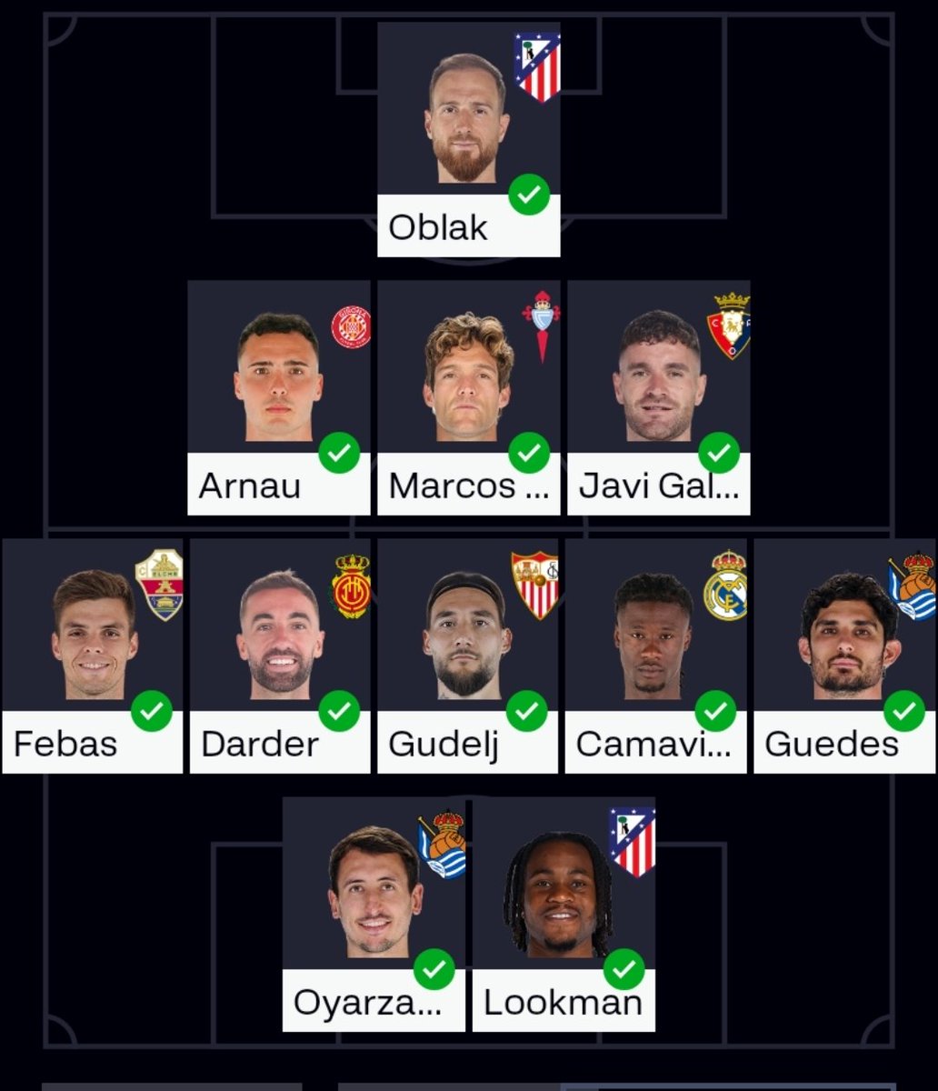 JAVIERSANTOSPE7's tweet image. Suplentes. Portero: Sivera Defensas: Domingos Duarte,Yuri, J.M.Gimenez y Nobel Mendy. Medios:  Blanco, Marc Roca y Fer Lopez Delanteros: Tsygankov, Mbappe, Sorloth, Raúl Moro y Maupay. ¿ Cambiarías algo? Gracias crack.