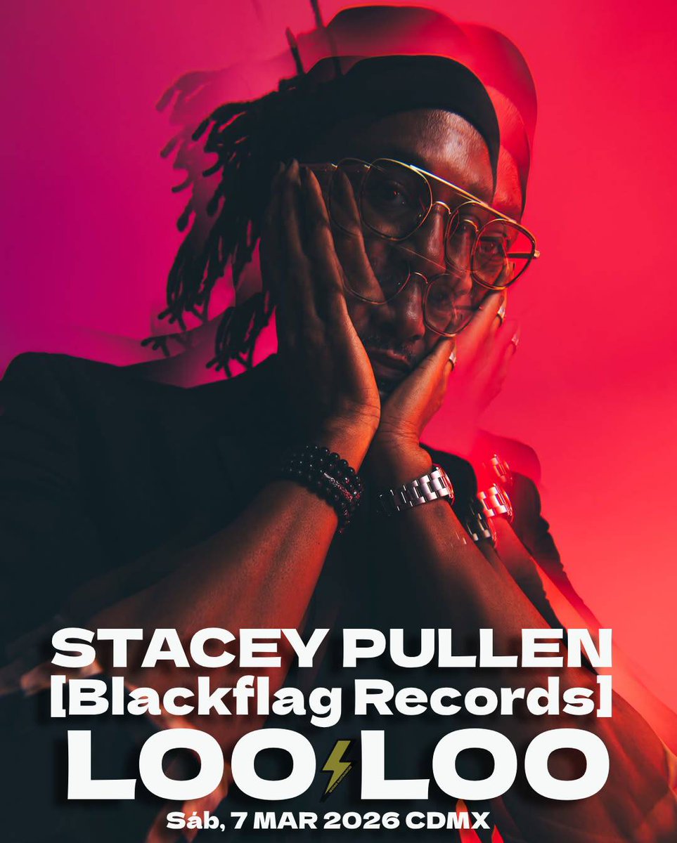 NochesElectroMx's tweet image. La leyenda del Detroit Techno, STACEY PULLEN en LOO LOO ⚡️

Sábado 7.Marzo.2026 #CDMX 🇲🇽
Boletos y Mesas VIP 📲🎟️ #PrecioEspecial
▶️🔗 linktr.ee/nocheselectron… 

#WeAreLooloo