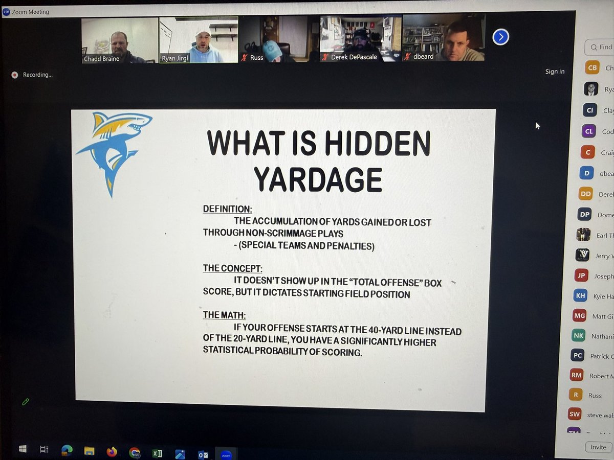 CoachBraine's tweet photo. Tremendous presentation last night in our Special Teams Group! Thank you to @CoachJirgl from @LIUSharksFB for taking time to share with our group. Also follow his Special Teams page @SpecialTeamsIQ for more FREE content!
We do presentations everything other Wednesday in the offseason. This is 💯Free, just good coaches sharing their ideas with the group‼️
To join fill out the google form!
https://t.co/oh2ZiMcmrE
