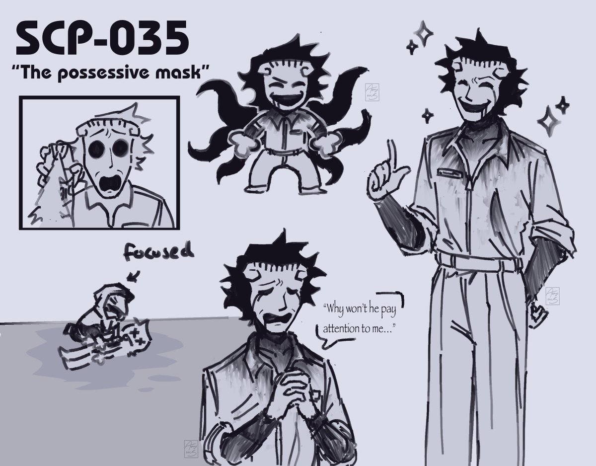 aemrysius's tweet image. The silliesss!!! I wanna draw 7337 next, 8000 and 079 too

#scp #scpfoundation #scpfanart #scp049 #scp035 #scpwiki