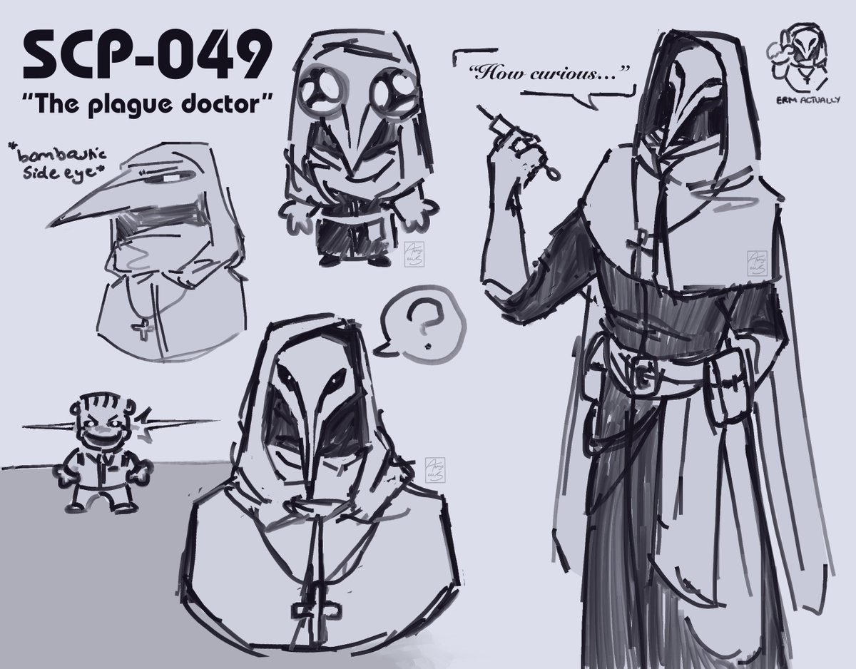 aemrysius's tweet image. The silliesss!!! I wanna draw 7337 next, 8000 and 079 too

#scp #scpfoundation #scpfanart #scp049 #scp035 #scpwiki