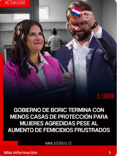 Este es el gobierno feminista de Boric y de la Toti Orellana.  Solo las usaron y después las dejaron de lado.