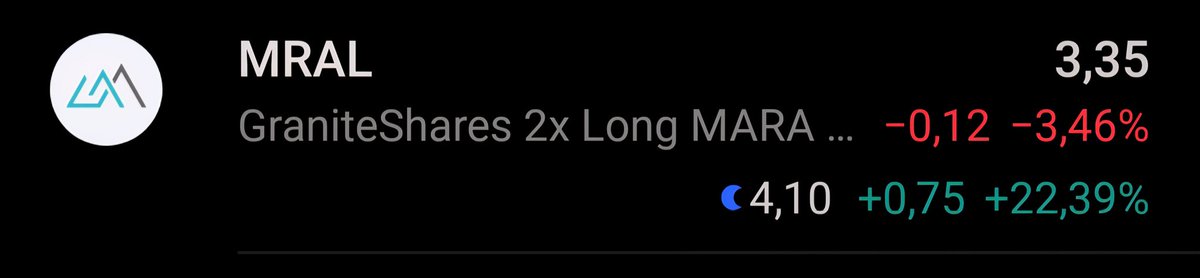 koke87918480's tweet photo. #MRAL ETF X2 😎😎 #MARA https://t.co/eyVKPmSgwp