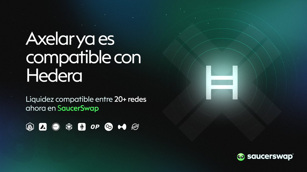 Cross-chain ahora disponible en SaucerSwap! 🛸

Impulsado por @Axelar + <a href="/squidrouter/">squid</a>, la página de Bridge de SaucerSwap conecta Hedera con más de 20 blockchains — incluyendo Base, Optimism, BNB Chain y Avalanche.

Lee los detalles completos → saucerswap.finance/blog/saucerswa…