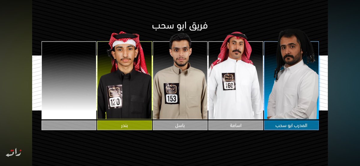 ثلاثي هجومي قوي جداً ناقصهم لاعب رايق يهدي الرتم وبيكون فريق قوي اختيار ابو سحب ل اسامه وباسل يبين لك ليه ابو سحب افضل لاعب بالقناه وبندر خيار قوي جداً مع اني كنت ضد الباز الذهبي حسيت واضح انه يبي ابو سحب مع ذالك يستاهل ولاعب قوي مره وقوي قلب