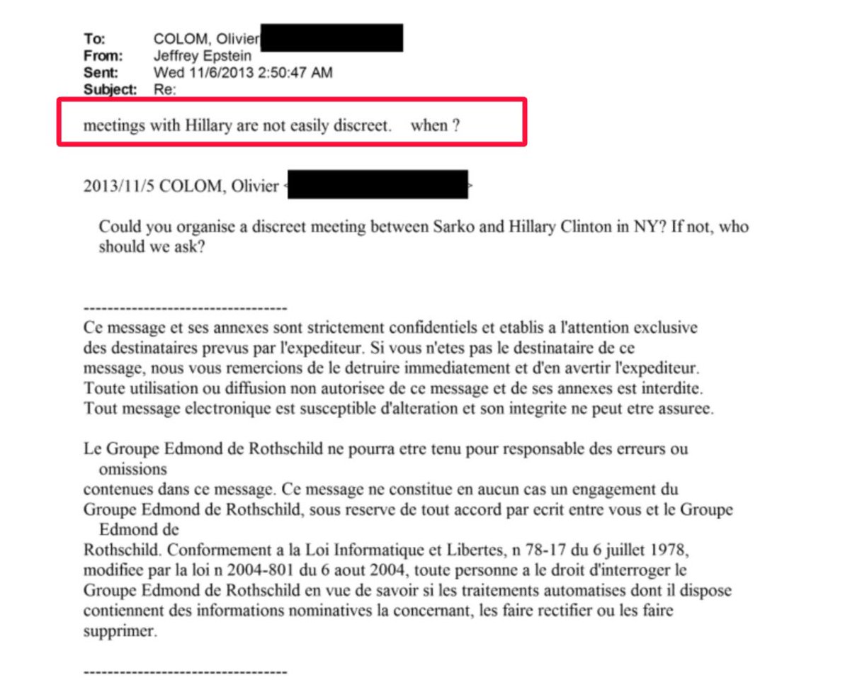 bennyjohnson's tweet image. Hillary says she never met Jeffrey Epstein.

But Emails with Jeffrey Epstein say that's not true:

“Hillary Clinton is much prettier in person.”

“meetings with Hillary are not easily discreet. when?”

“I know you are close with hillary, but if she gets the nomination and you