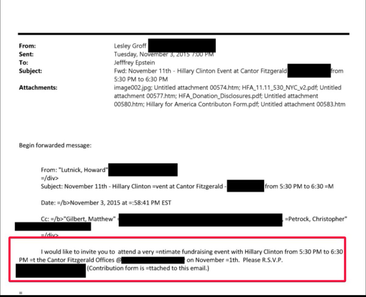 bennyjohnson's tweet image. Hillary says she never met Jeffrey Epstein.

But Emails with Jeffrey Epstein say that's not true:

“Hillary Clinton is much prettier in person.”

“meetings with Hillary are not easily discreet. when?”

“I know you are close with hillary, but if she gets the nomination and you