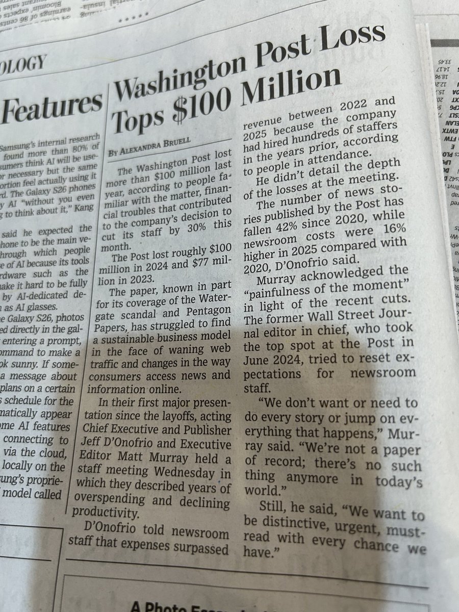 Consult25's tweet photo. #Failing Washington Post— no longer a paper of record https://t.co/xYMugYo7z3