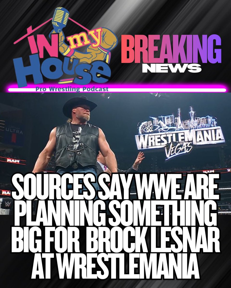 Breaking News regarding #BrockLesnar

Please credit <a href="/INMYHOUSEPOD/">IN MY HOUSE PRO WRESTLING PODCAST</a> 

#WWE #BreakingNews #WrestleMania #WWEChamber #SmackDown