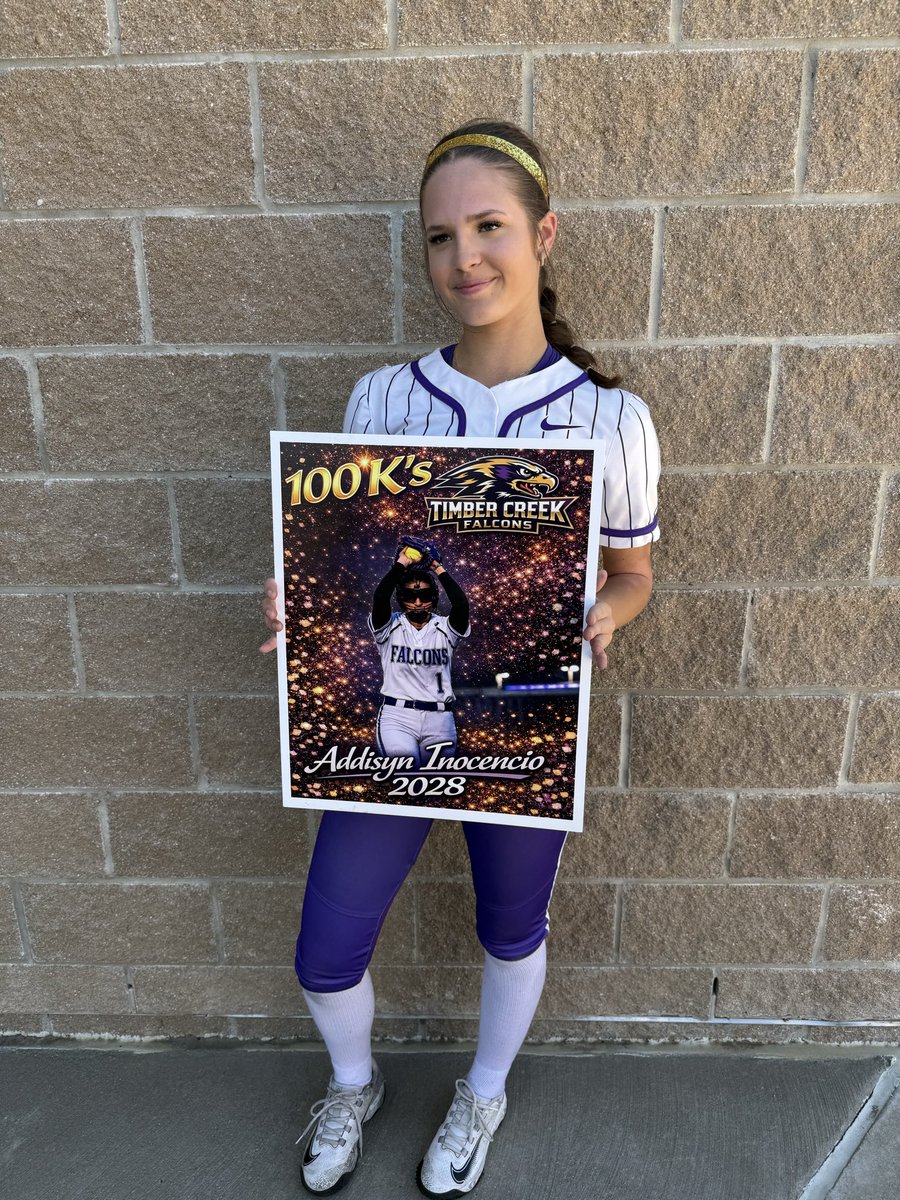 🔥ADDI INOCENCIO🔥

Doing it in style with 15K’s and a NO HITTER today to put her over 100 career strikeouts!! We know this is just the beginning for you and are SO proud of you!!! Watch out for her this season!!
