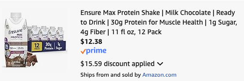 Pricerrors's tweet photo. $1 Ensure Protein Shakes on Amazon 

$12.38 for 12 pack Chocolate flavor 

Clip $3 OFF coupon + 40% OFF Sub &amp; Save 

Other flavors are listed for $30+ 

https://t.co/Pc8FWbsfsK #ad https://t.co/9GxKZOUkSS