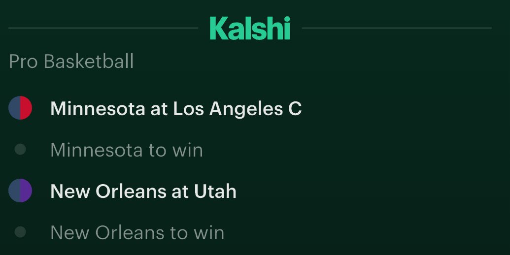 My Kalshi Play-Of-The-Day 💰

2-Teamer (-105)