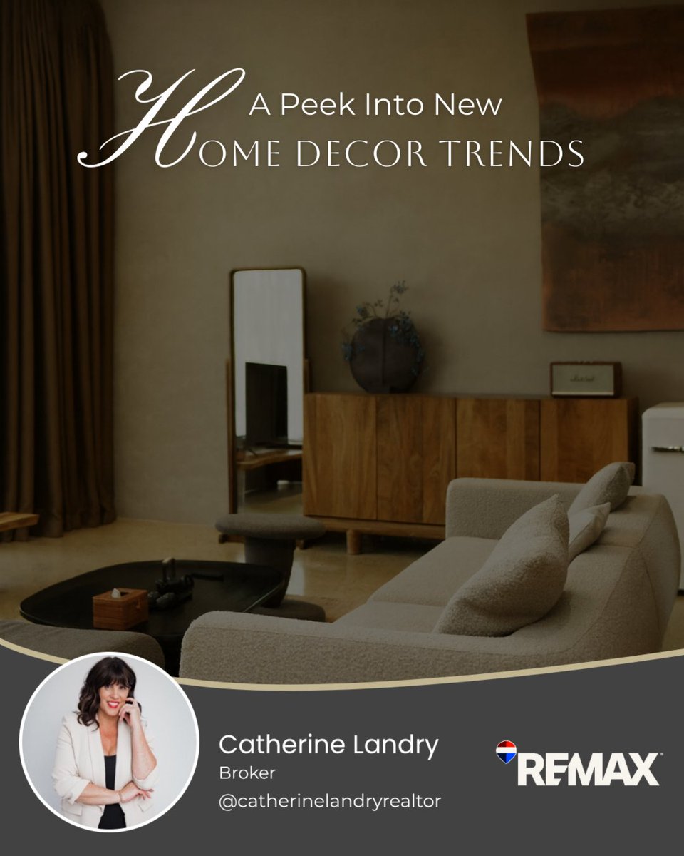 From comfortable spaces to eye-catching design details, these trends are taking homes by storm! 

🎨 Warm, earthy palettes
🌿 Biophilic design
🛋️ Curved furniture &amp; rounded shapes
🪞 Statement décor &amp; artisan touches
🌳 Outdoor living spaces

#trentaduetorresgroup