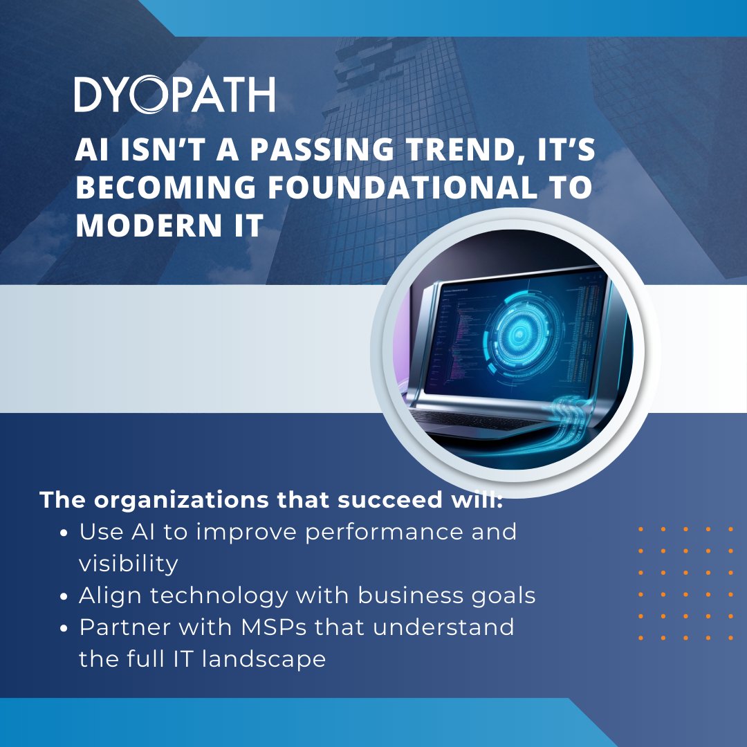 DYOPATH's tweet image. AI isn’t a passing trend, it’s becoming foundational to modern IT.

The future of IT is intelligent, integrated, and adaptive, and DYOPATH is ready to help lead the way!

#IntelligentIT #FutureReady #ManagedITServices #AITransformation #DYOPATH