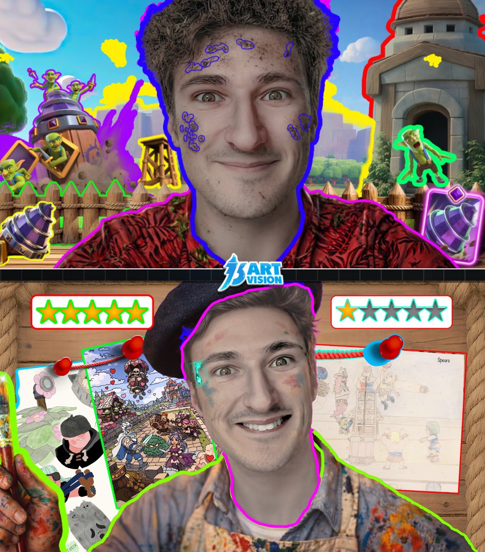 BartVisionD's tweet photo. Here is the difference between BEFORE vs. AFTER #thumbnail  #ClashRoyale  #Photoshop https://t.co/RxAUnkpBhn